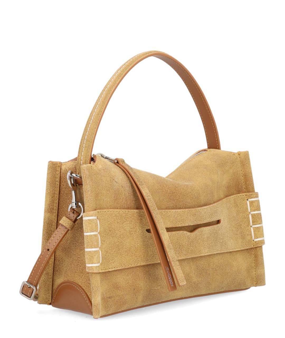 J.W.ANDERSON Бежевая замшевая сумка через плечо, фото 2