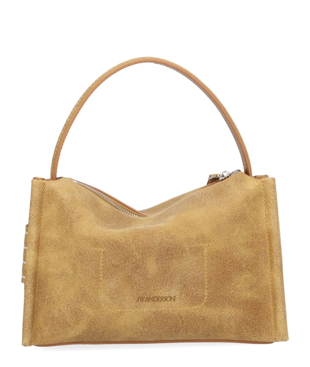 J.W.ANDERSON Бежевая замшевая сумка через плечо, фото 4