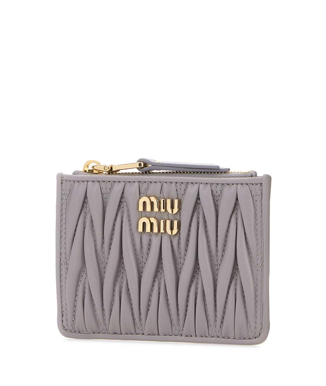 MIU MIU Фиолетовый кожаный кардхолдер, фото 2