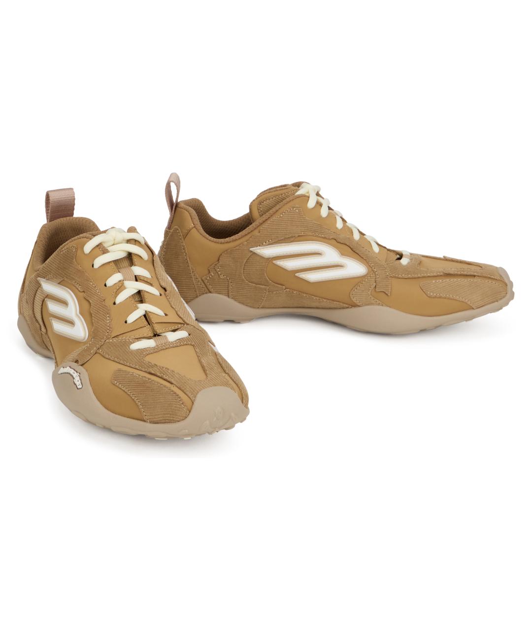 BALENCIAGA Бежевые синтетические кроссовки, фото 3