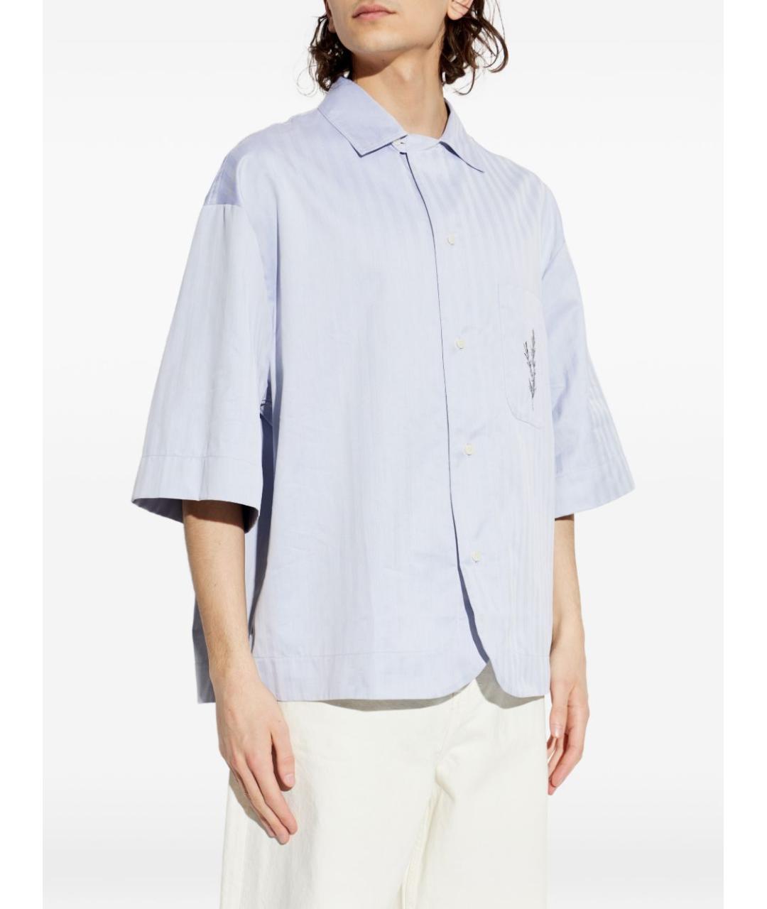 JACQUEMUS Синяя хлопковая кэжуал рубашка, фото 5