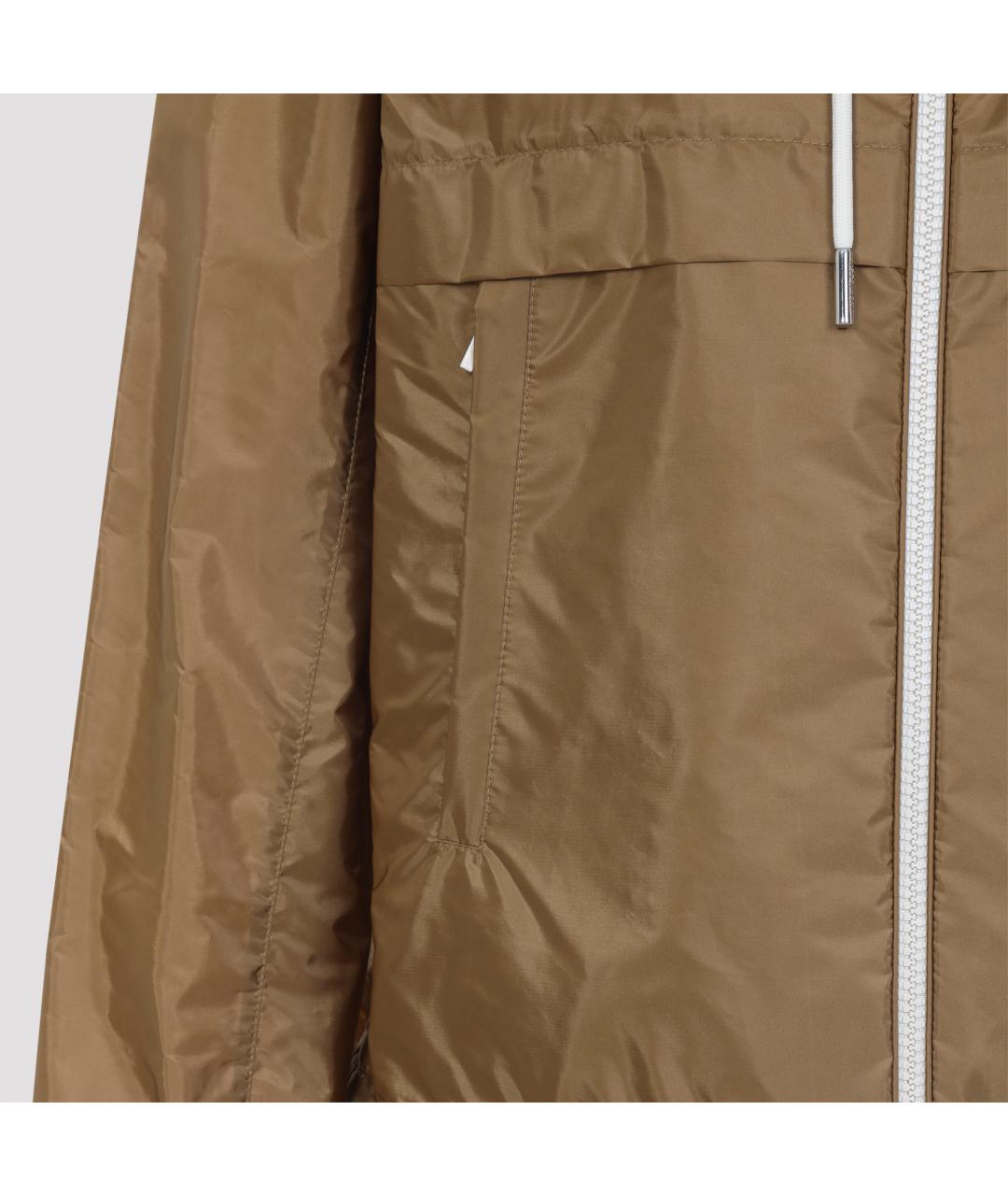 MONCLER Бежевая полиамидовая куртка, фото 4