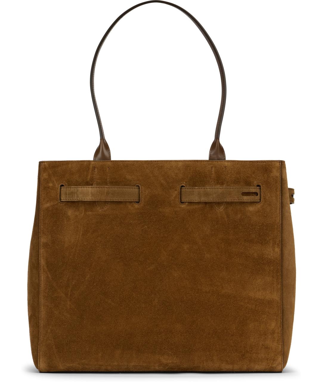 TOM FORD Коричневая замшевая сумка тоут, фото 4