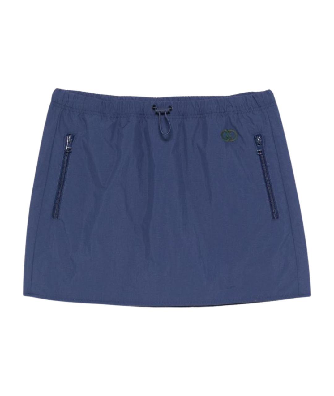 GUCCI Синяя юбка мини, фото 1