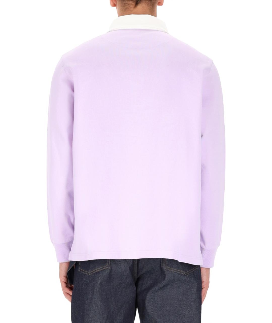 J.W.ANDERSON Фиолетовое хлопковое поло с длинным рукавом, фото 4