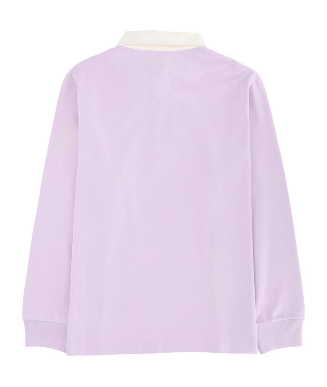 J.W.ANDERSON Фиолетовое хлопковое поло с длинным рукавом, фото 3