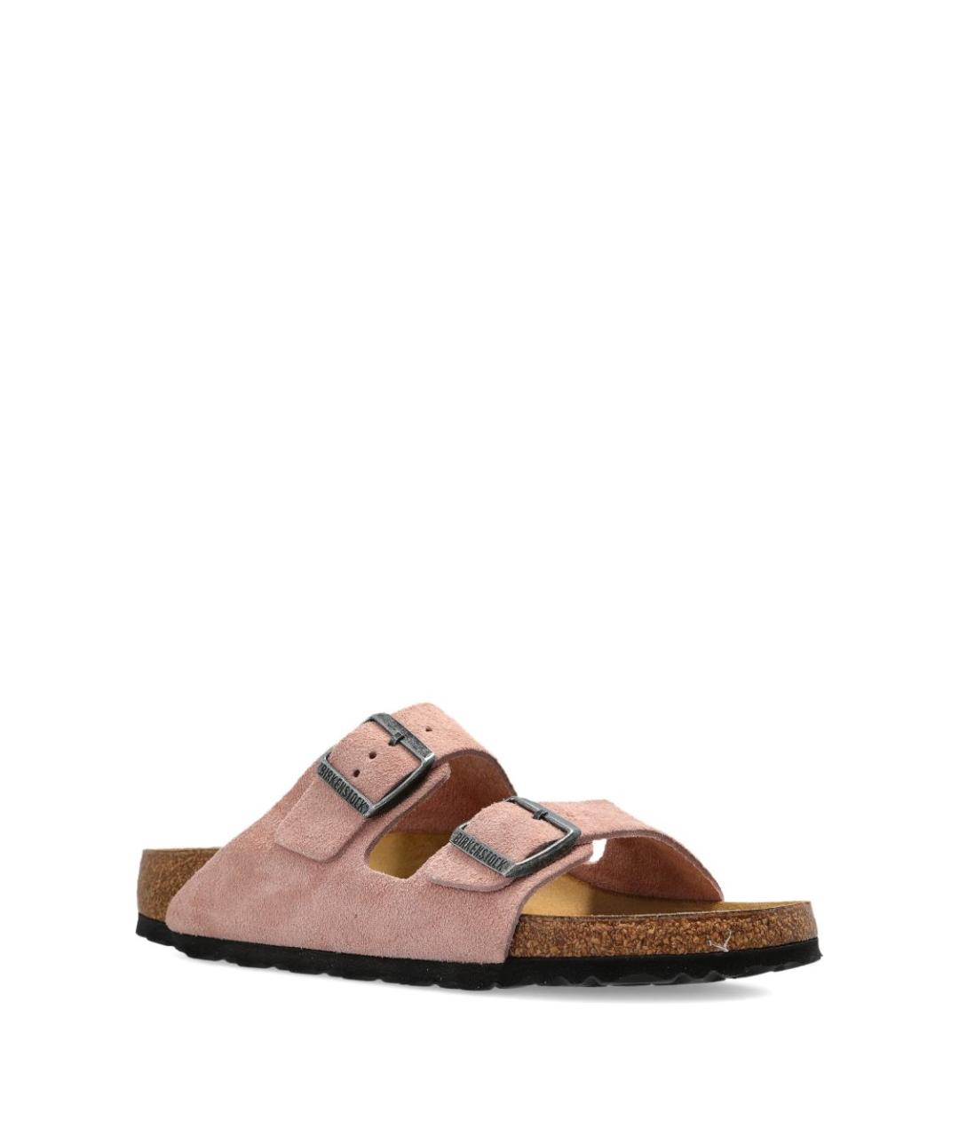 BIRKENSTOCK Розовые замшевые шлепанцы, фото 5