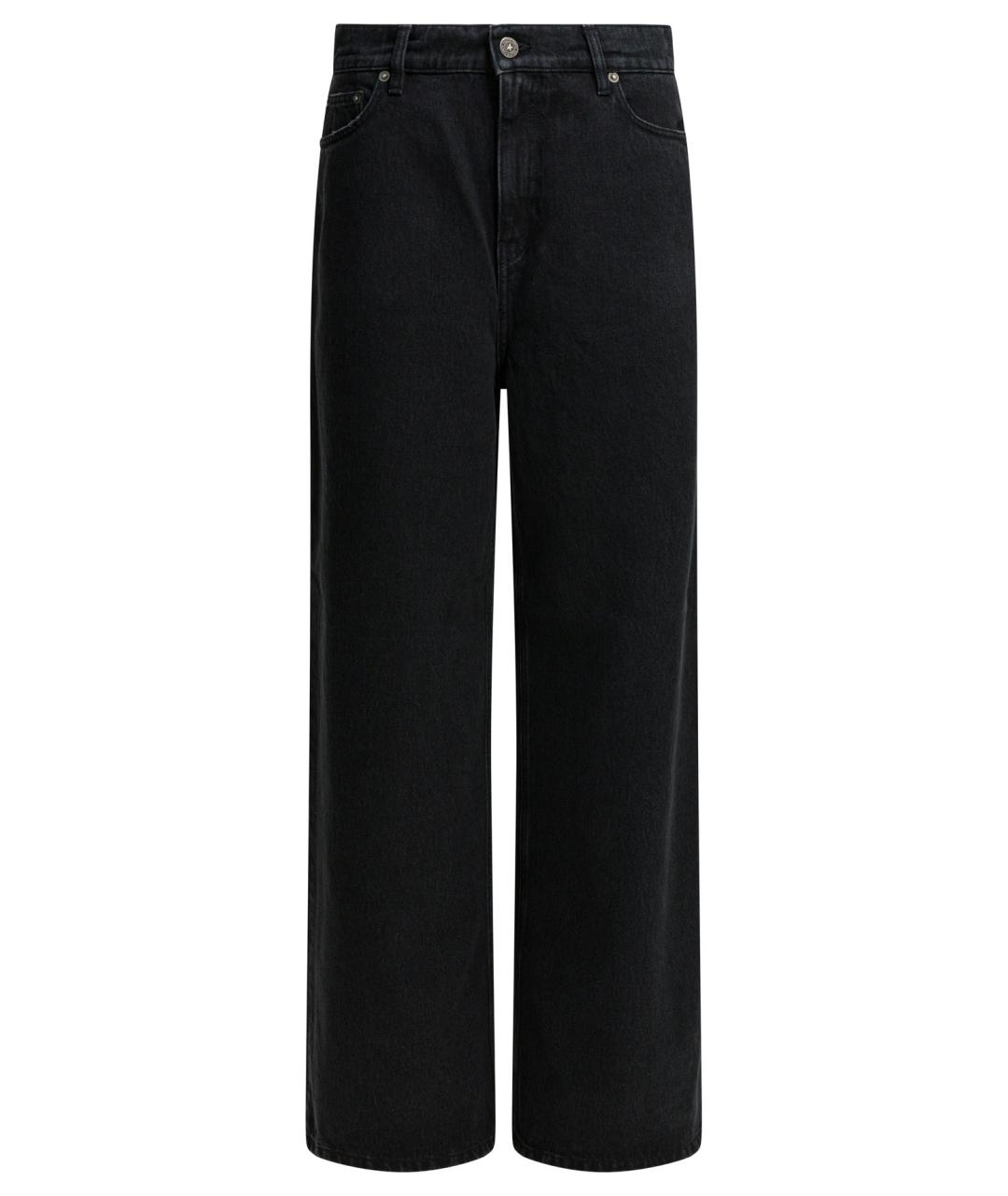 GOLDEN GOOSE DELUXE BRAND Черные хлопковые прямые джинсы, фото 1