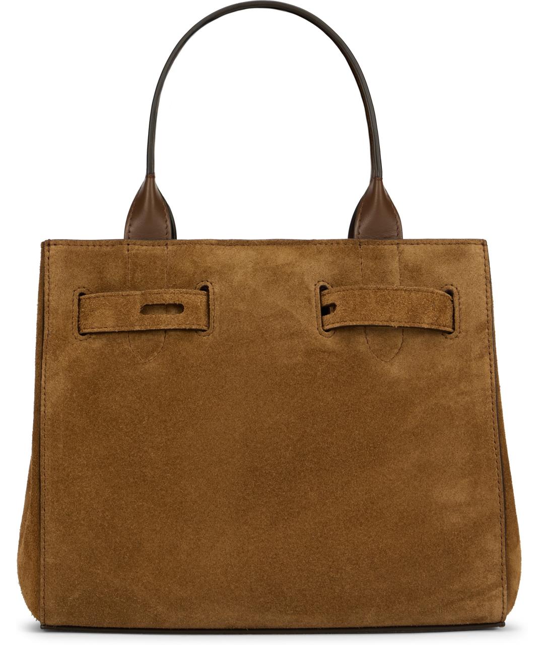 TOM FORD Коричневая замшевая сумка тоут, фото 4