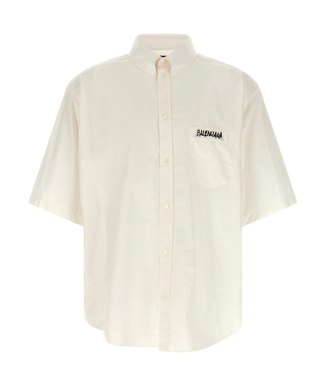 BALENCIAGA Белая хлопковая кэжуал рубашка, фото 1