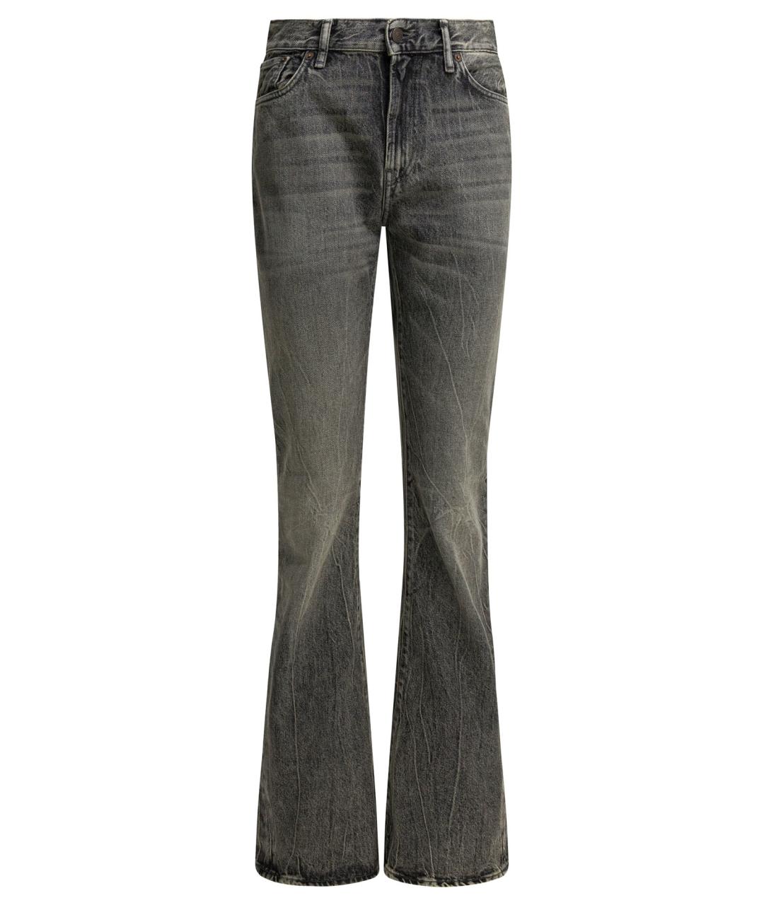 ACNE STUDIOS Черные хлопковые джинсы клеш, фото 1