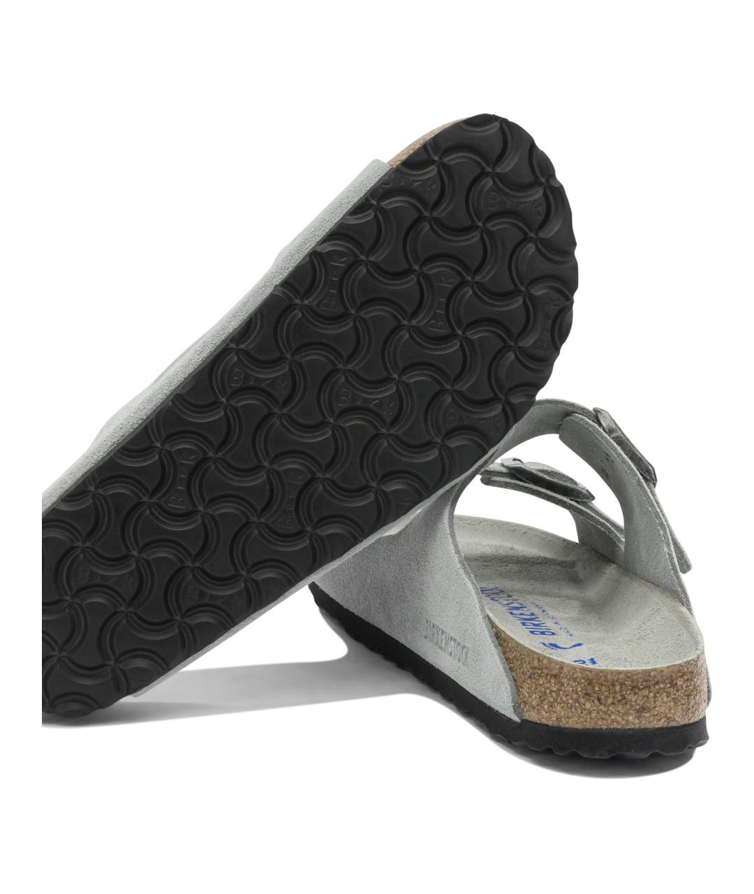 BIRKENSTOCK Серые кожаные сандалии, фото 5
