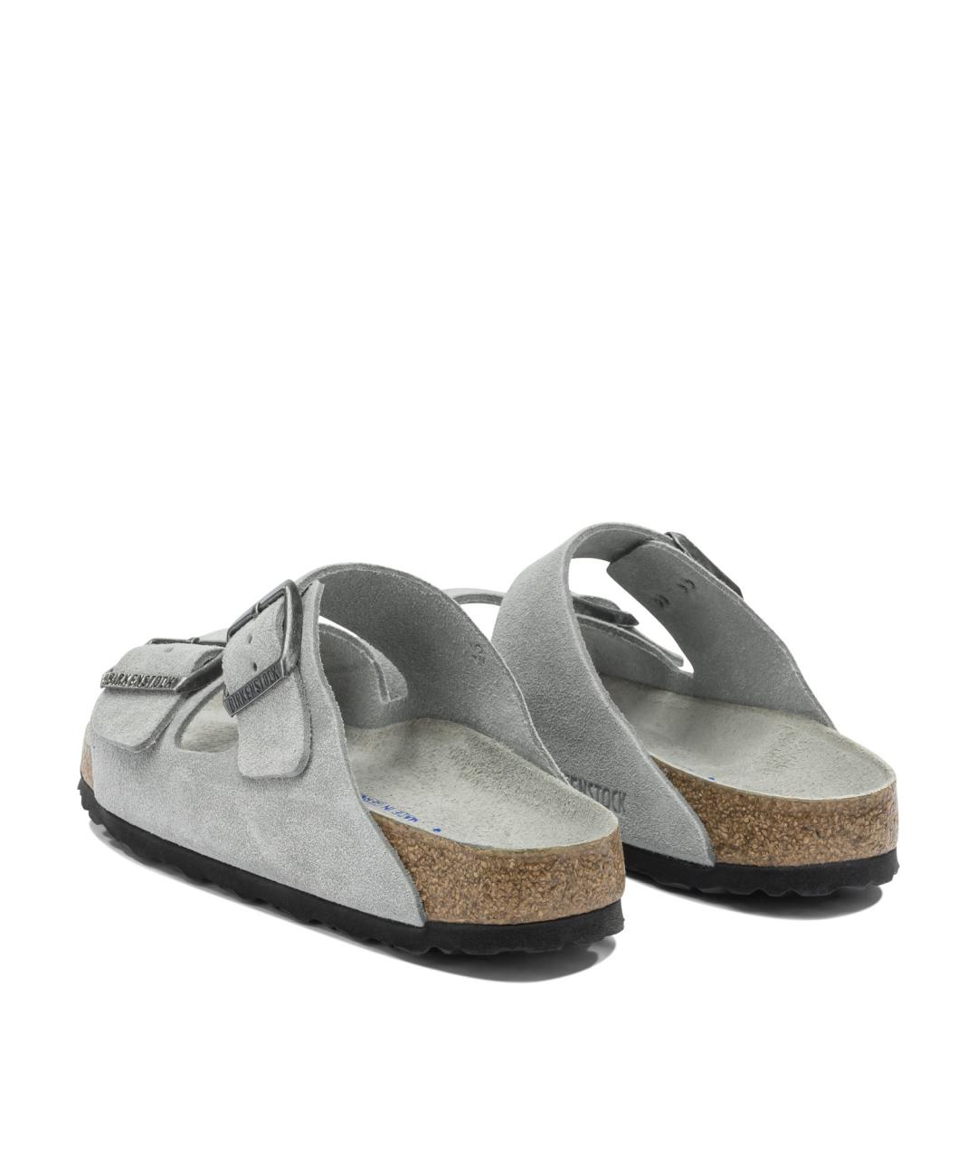 BIRKENSTOCK Серые кожаные сандалии, фото 4