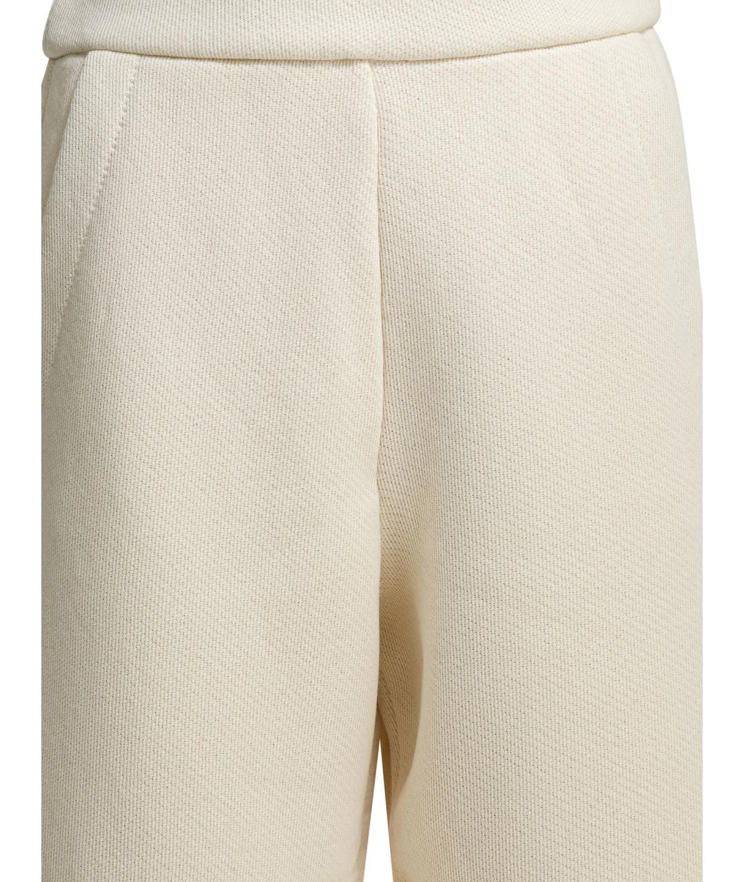 MAX MARA Белые хлопковые прямые брюки, фото 3