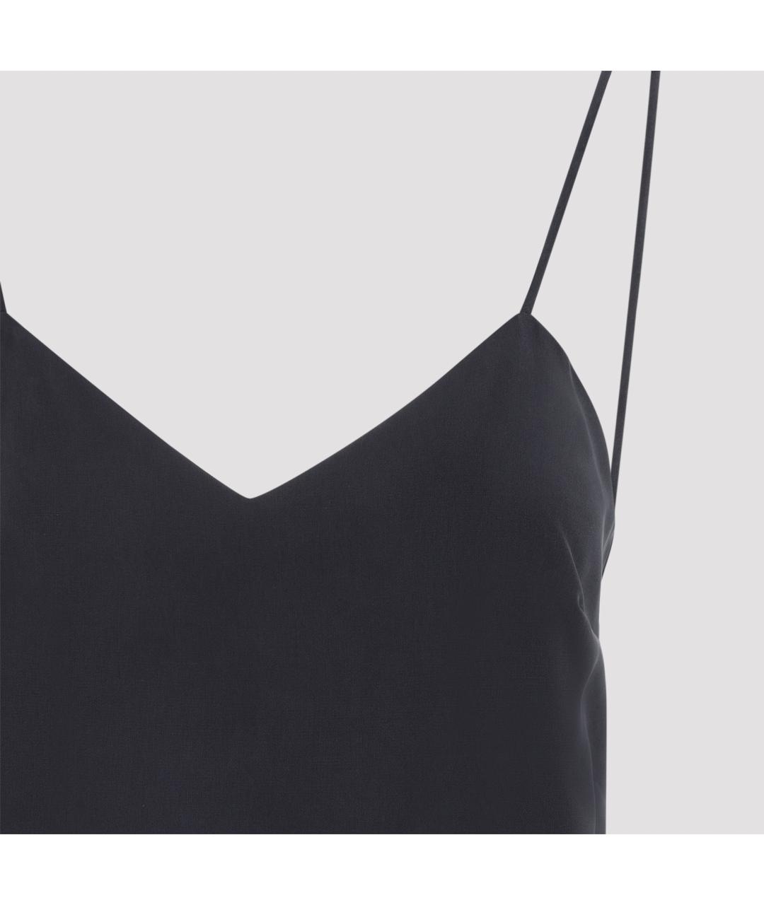 MAX MARA Синяя шелковая майка, фото 3