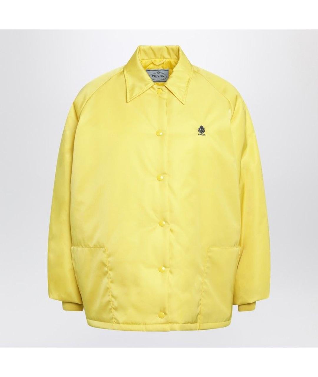 PRADA Желтая полиамидовая куртка, фото 3