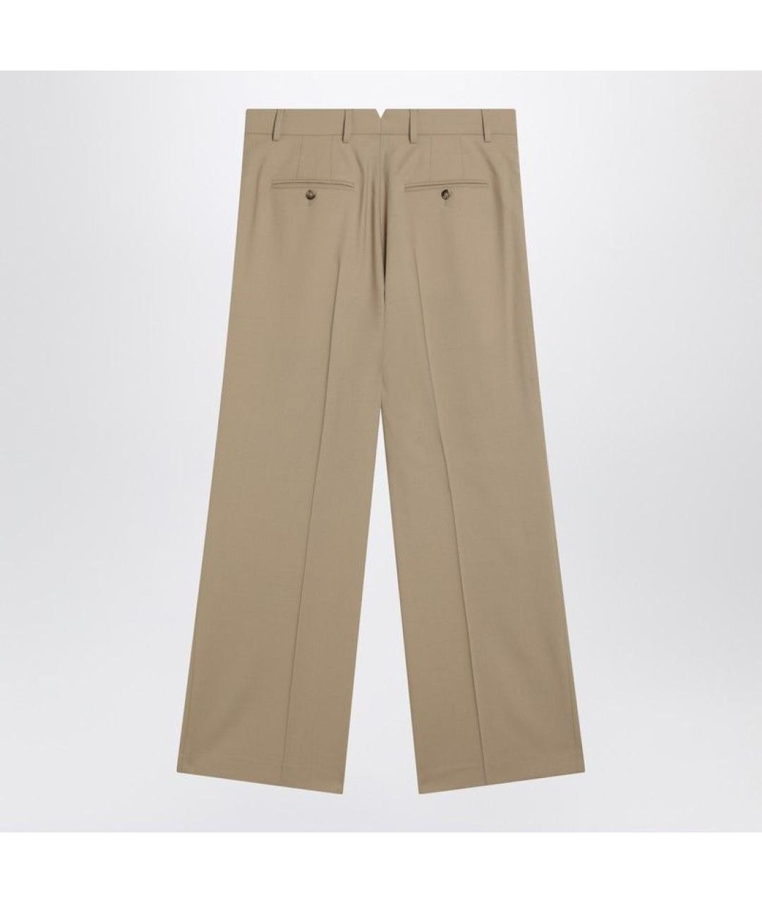 Ami Paris Бежевые шерстяные повседневные брюки, фото 2