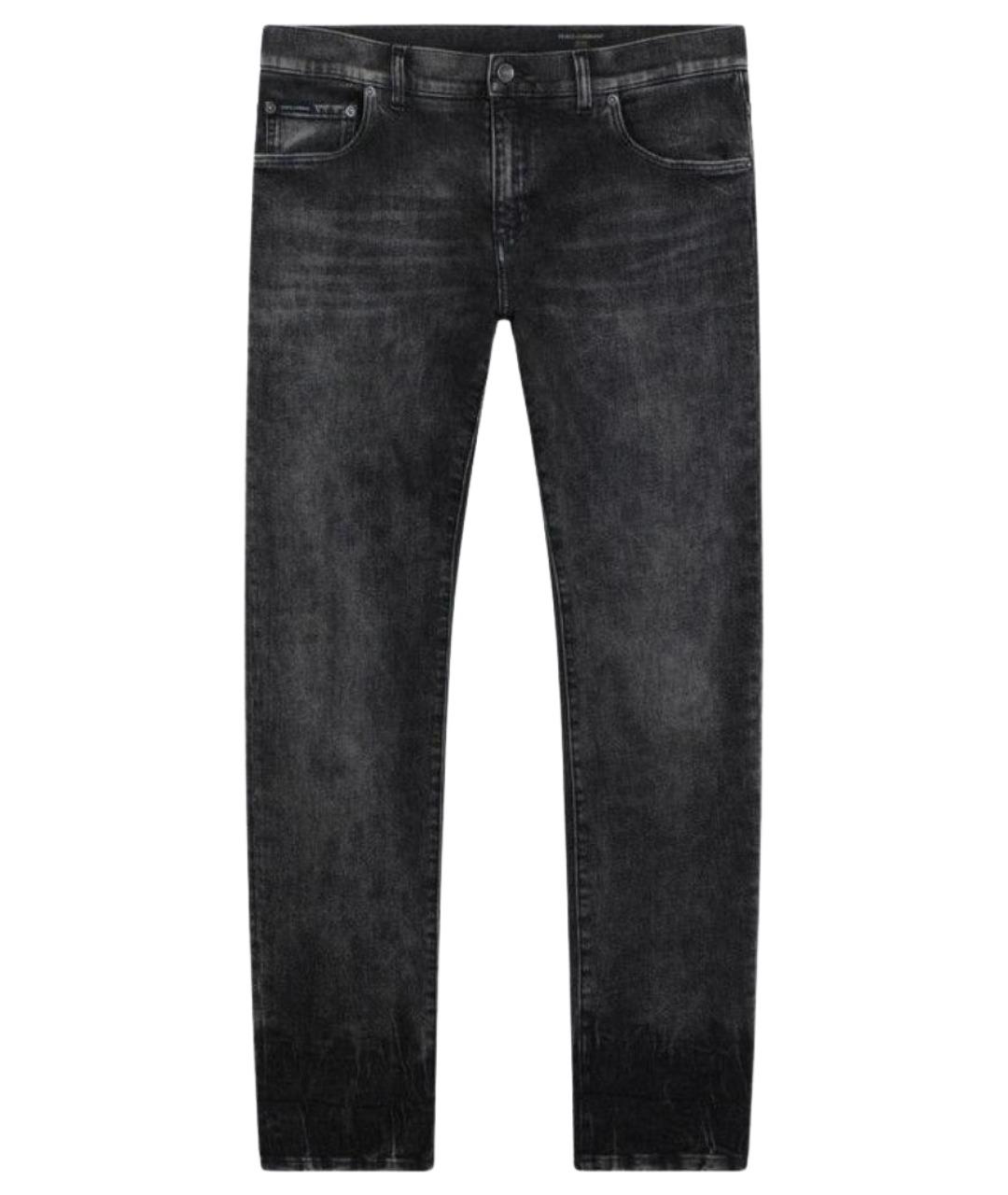 DOLCE&GABBANA Черные хлопковые джинсы скинни, фото 1