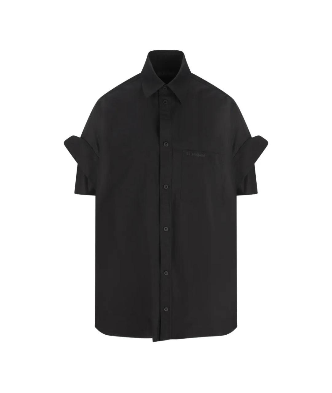 BALENCIAGA Черная хлопковая рубашка, фото 1