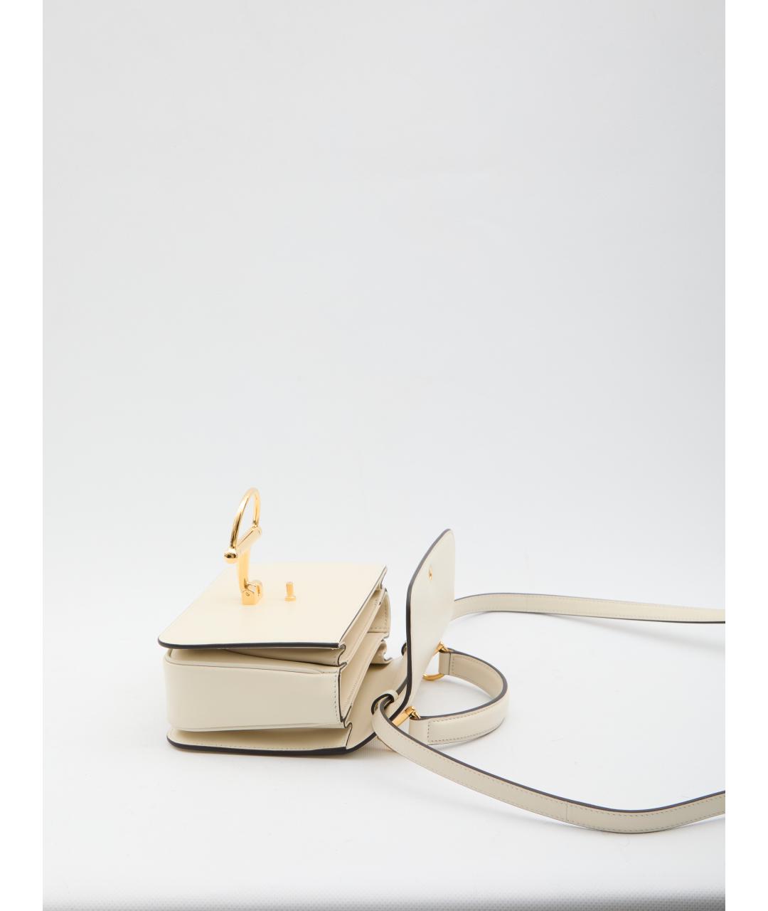 GUCCI Белая кожаная сумка с короткими ручками, фото 4