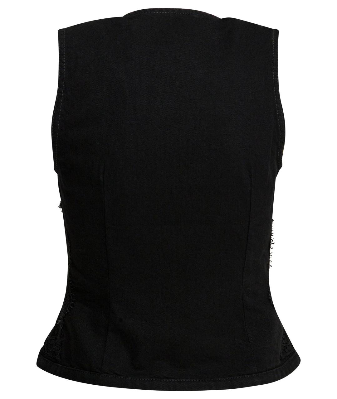 PINKO Черный хлопковый жилет, фото 2