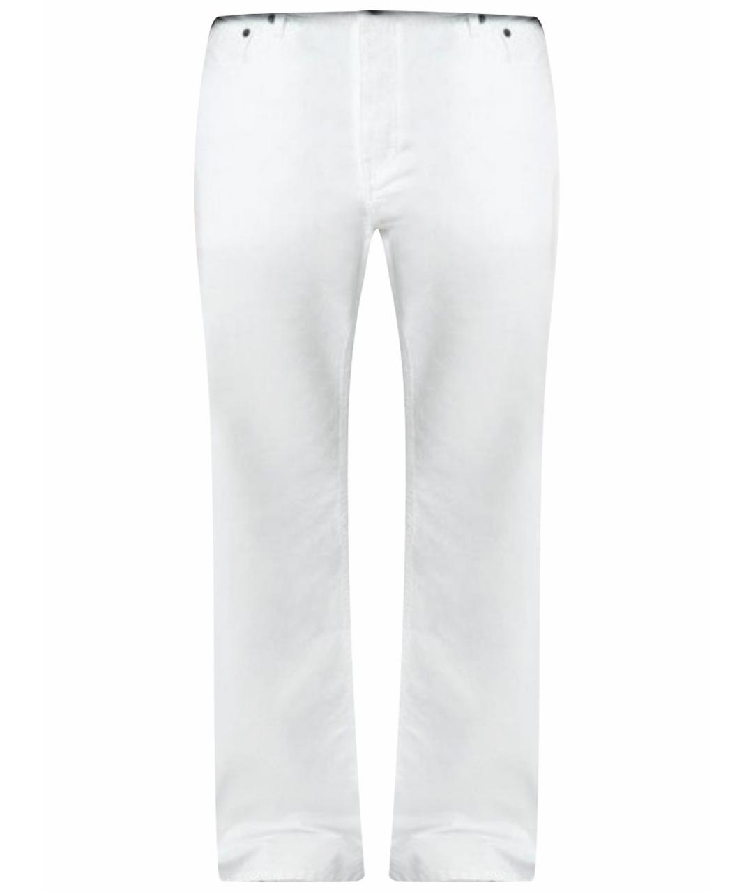OFF-WHITE Белые хлопковые прямые джинсы, фото 1