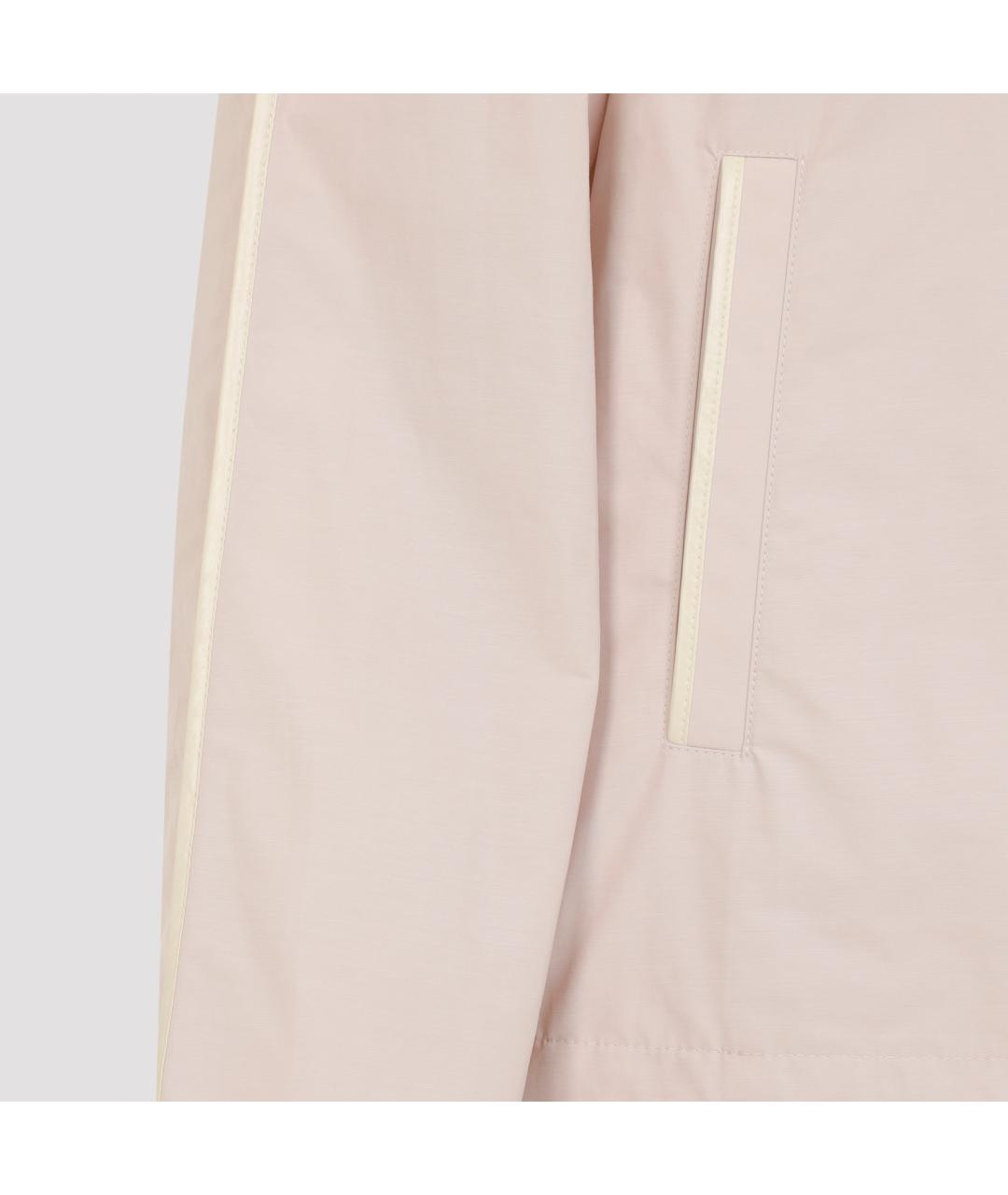 MONCLER Розовая полиэстеровая куртка, фото 3