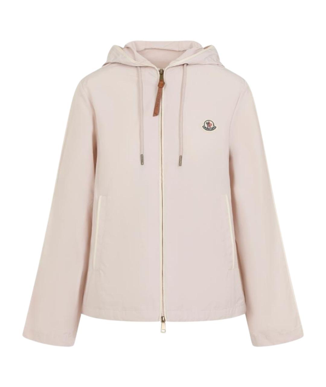 MONCLER Розовая полиэстеровая куртка, фото 1