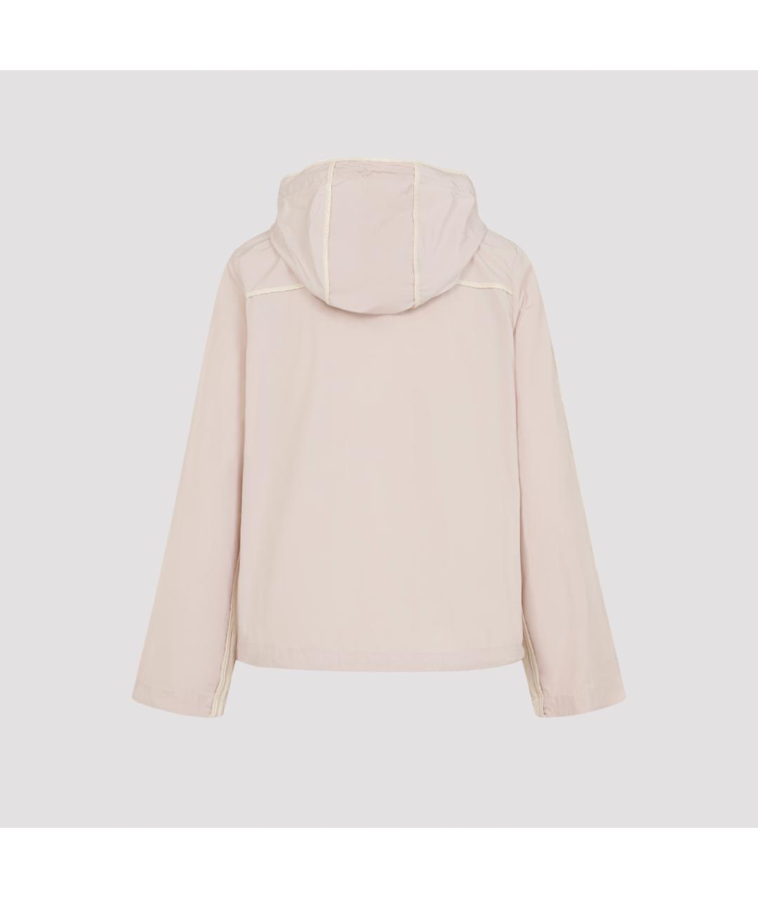 MONCLER Розовая полиэстеровая куртка, фото 2