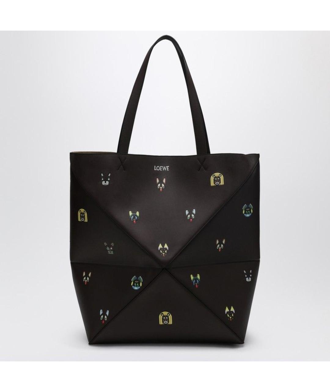 LOEWE Коричневая кожаная сумка тоут, фото 3