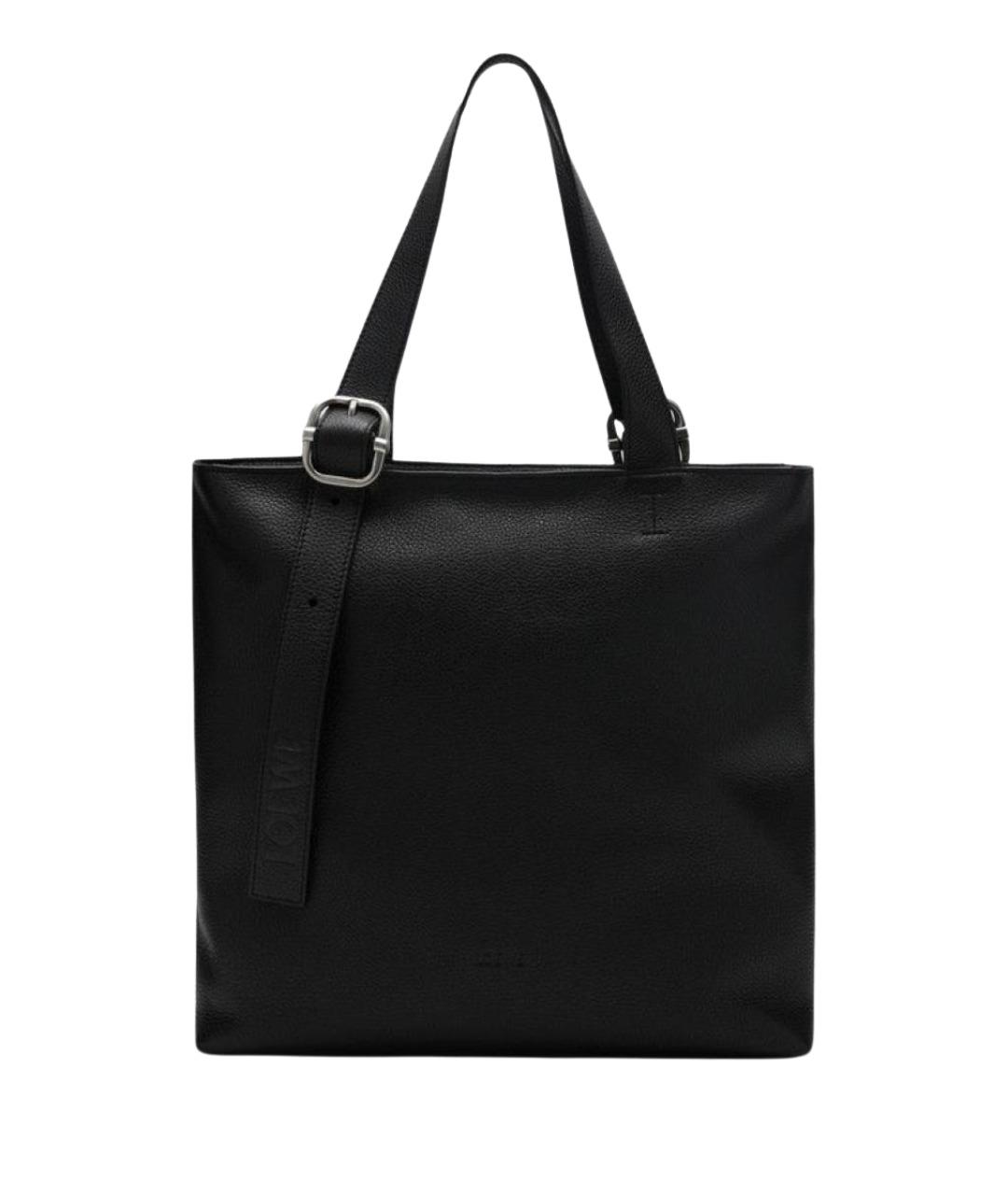 LOEWE Черная кожаная сумка тоут, фото 1