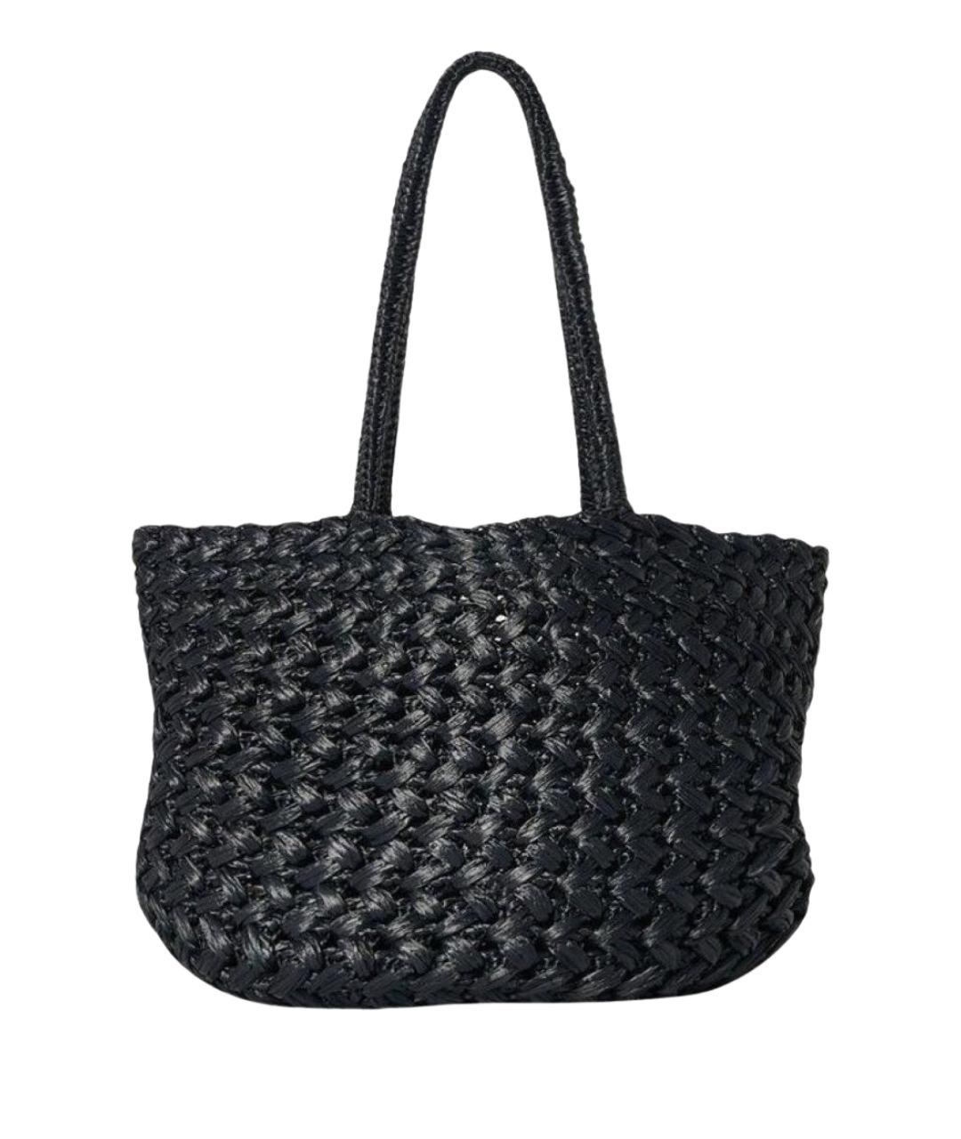 THE ROW Черная пелетеная сумка тоут, фото 1