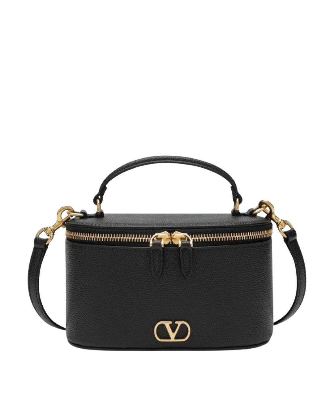 VALENTINO Черная кожаная сумка через плечо, фото 1
