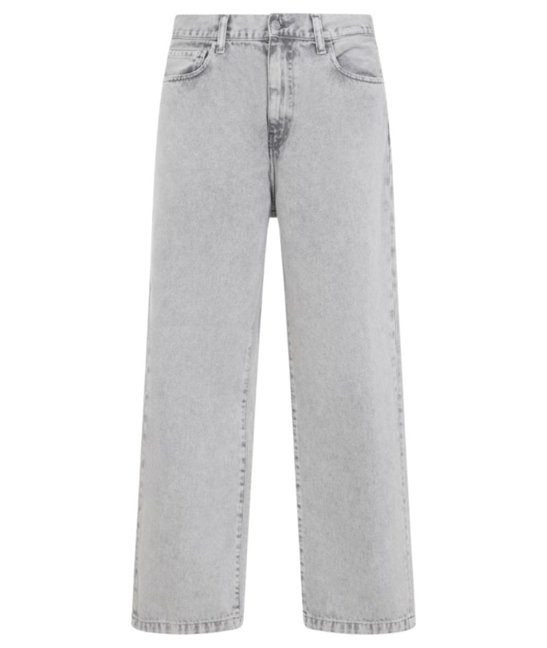CARHARTT WIP Серые хлопковые прямые джинсы, фото 1