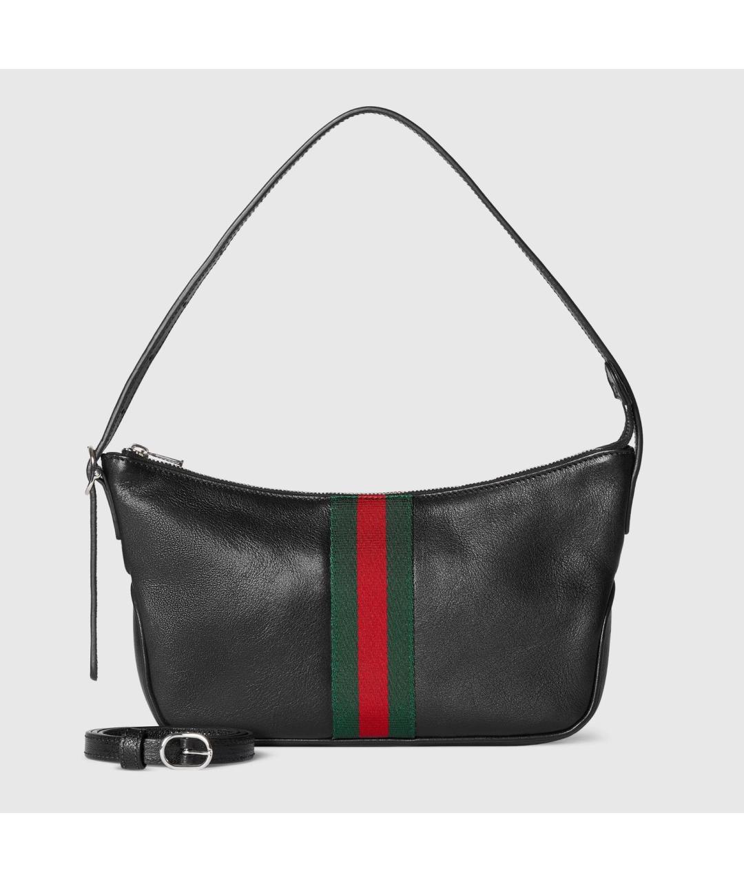 GUCCI Черная кожаная сумка на плечо, фото 4