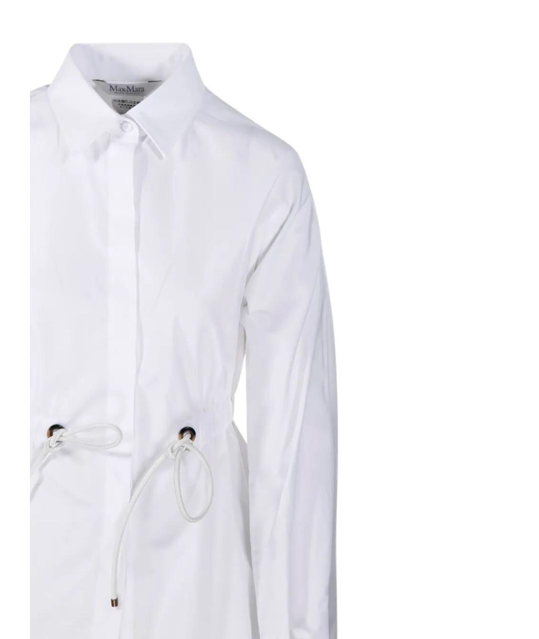 MAX MARA Белая хлопковая рубашка, фото 2