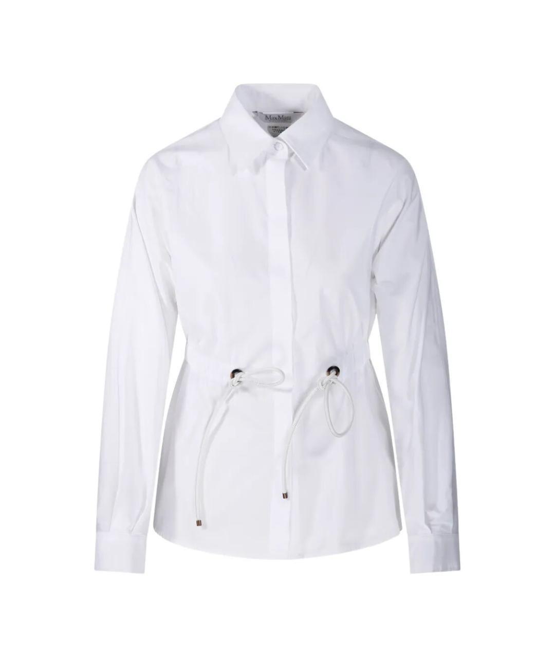 MAX MARA Белая хлопковая рубашка, фото 1