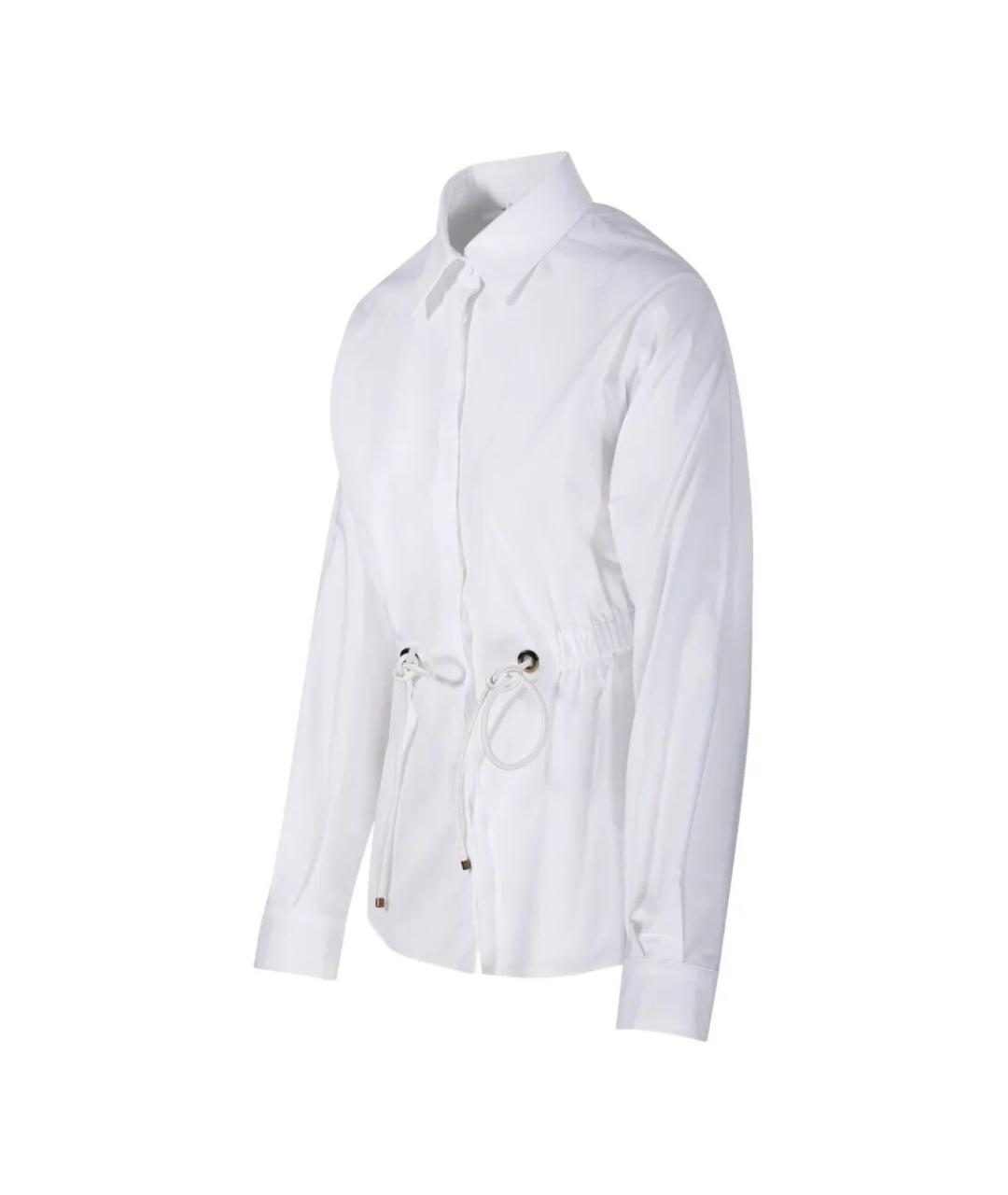 MAX MARA Белая хлопковая рубашка, фото 4