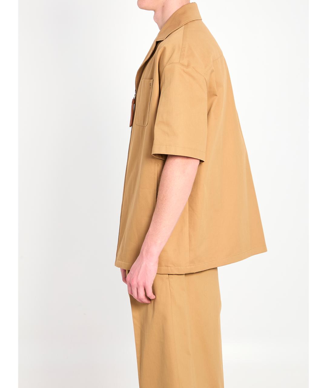 LOEWE Бежевая хлопковая кэжуал рубашка, фото 3