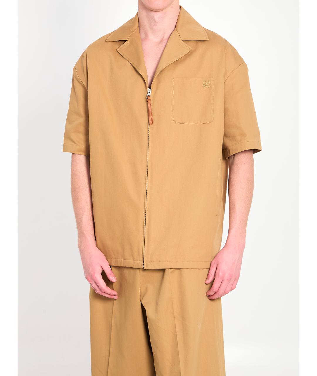 LOEWE Бежевая хлопковая кэжуал рубашка, фото 2