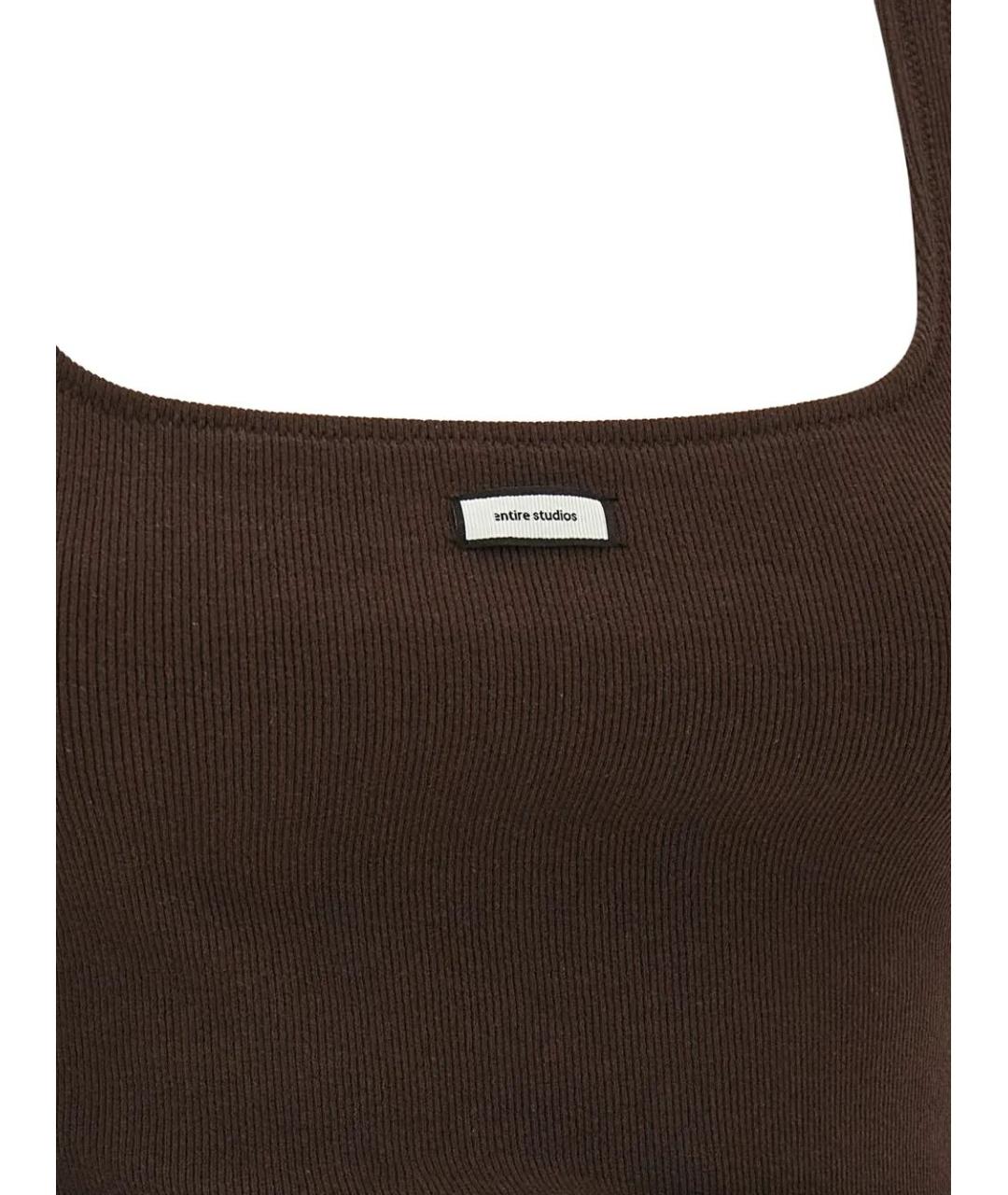 entire studios Коричневая хлопковая майка, фото 4