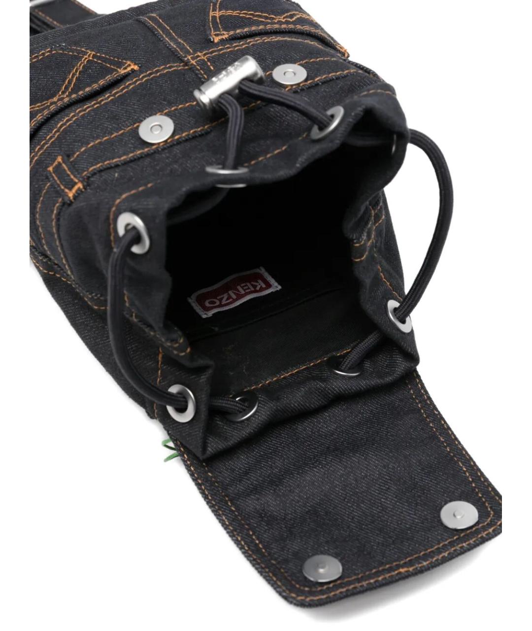 KENZO Темно-синий тканевый рюкзак, фото 3