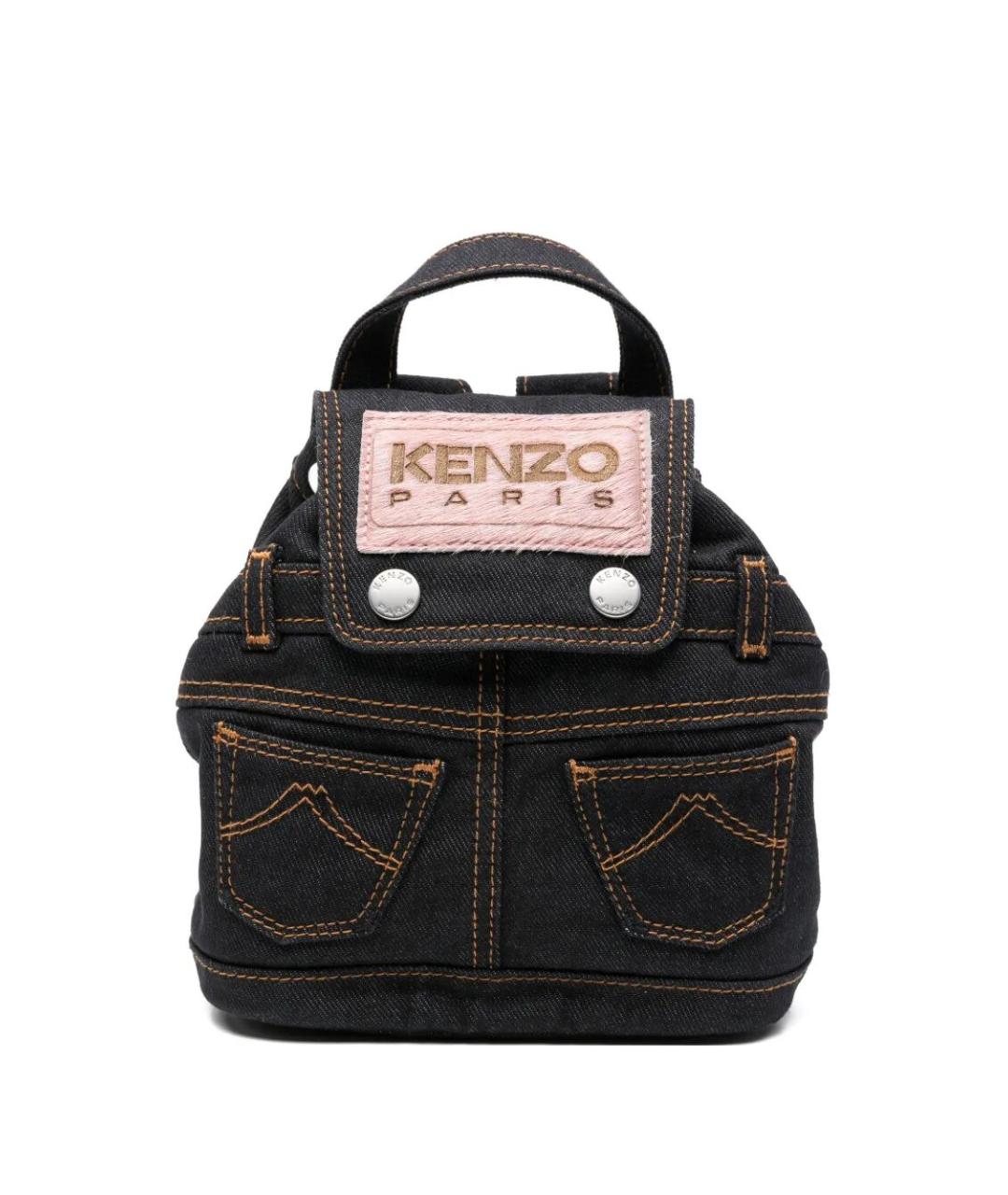 KENZO Темно-синий тканевый рюкзак, фото 1