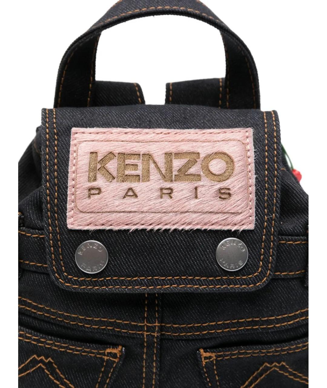 KENZO Темно-синий тканевый рюкзак, фото 2