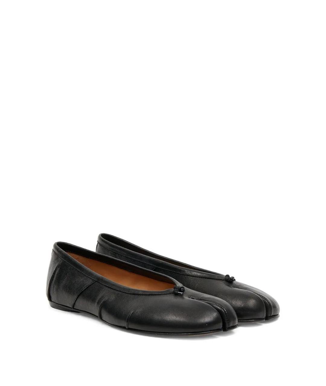 MAISON MARGIELA Черные кожаные балетки, фото 2
