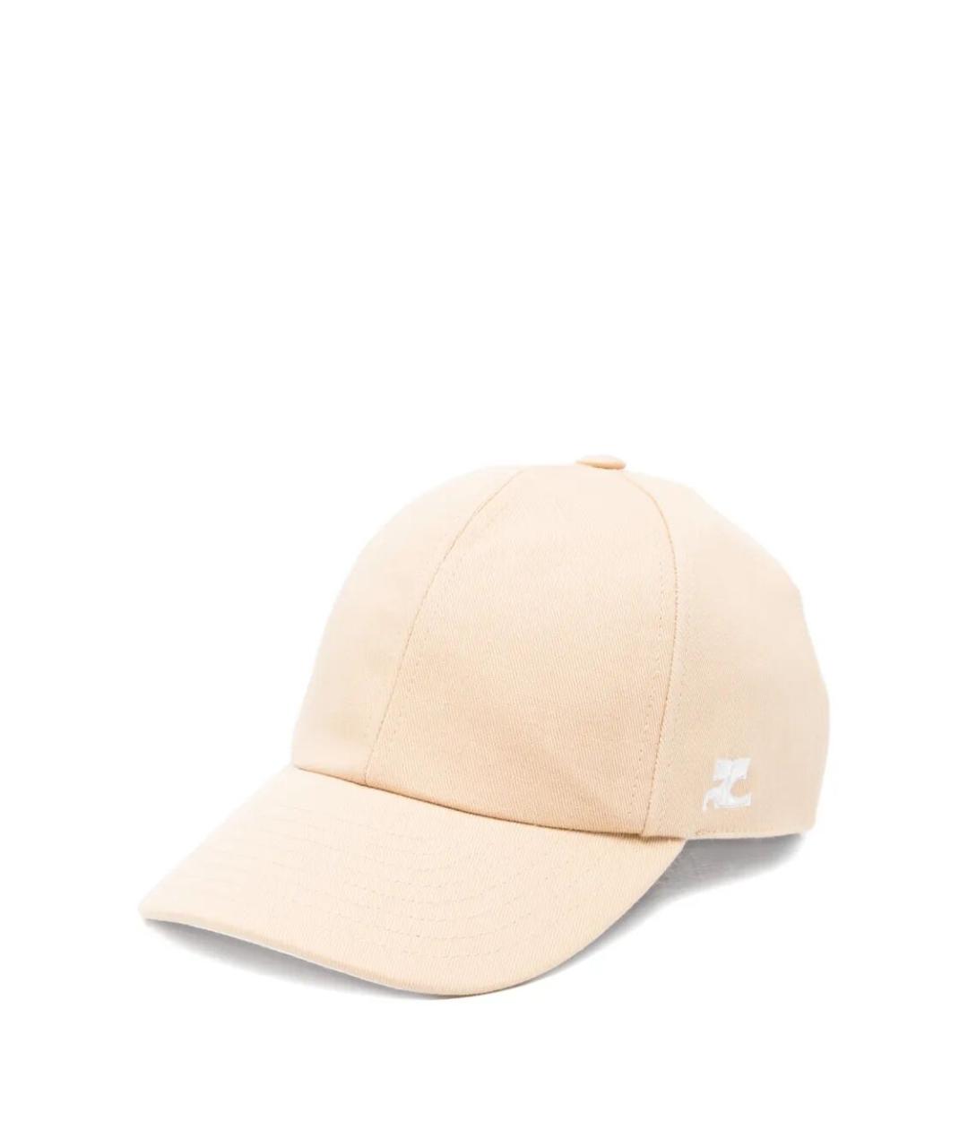 COURREGES Бежевая хлопковая кепка, фото 1