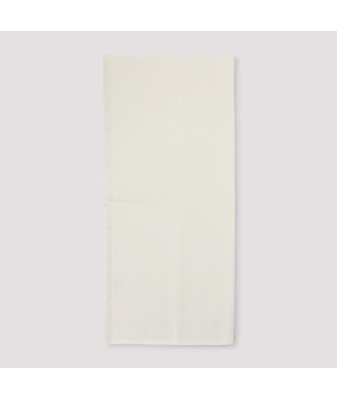 MAX MARA Белый шерстяной шарф, фото 2