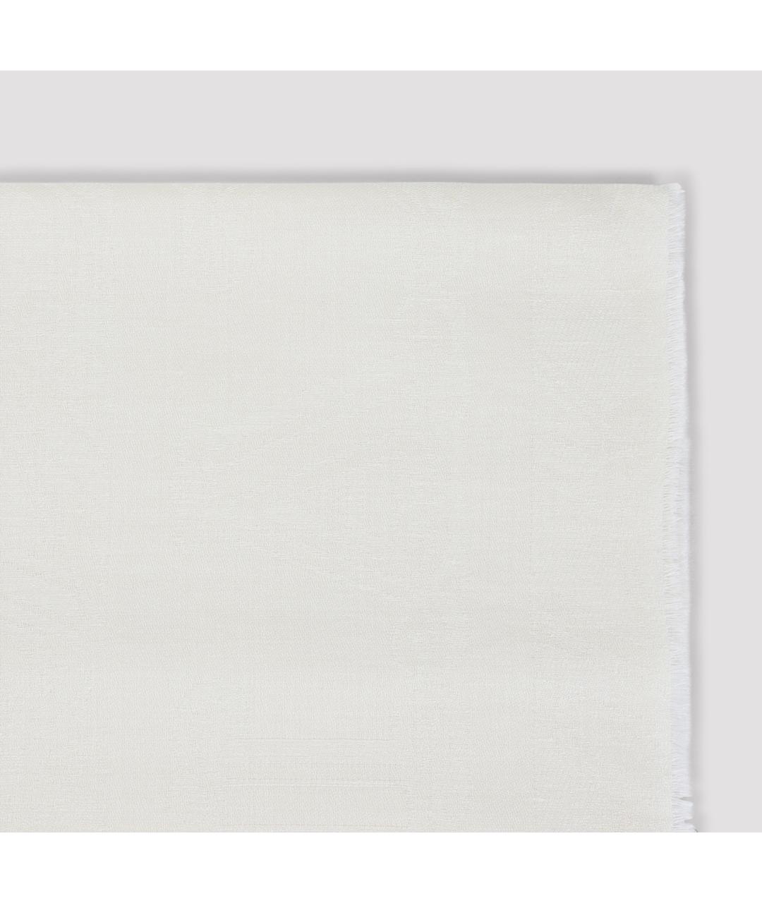 MAX MARA Белый шерстяной шарф, фото 3