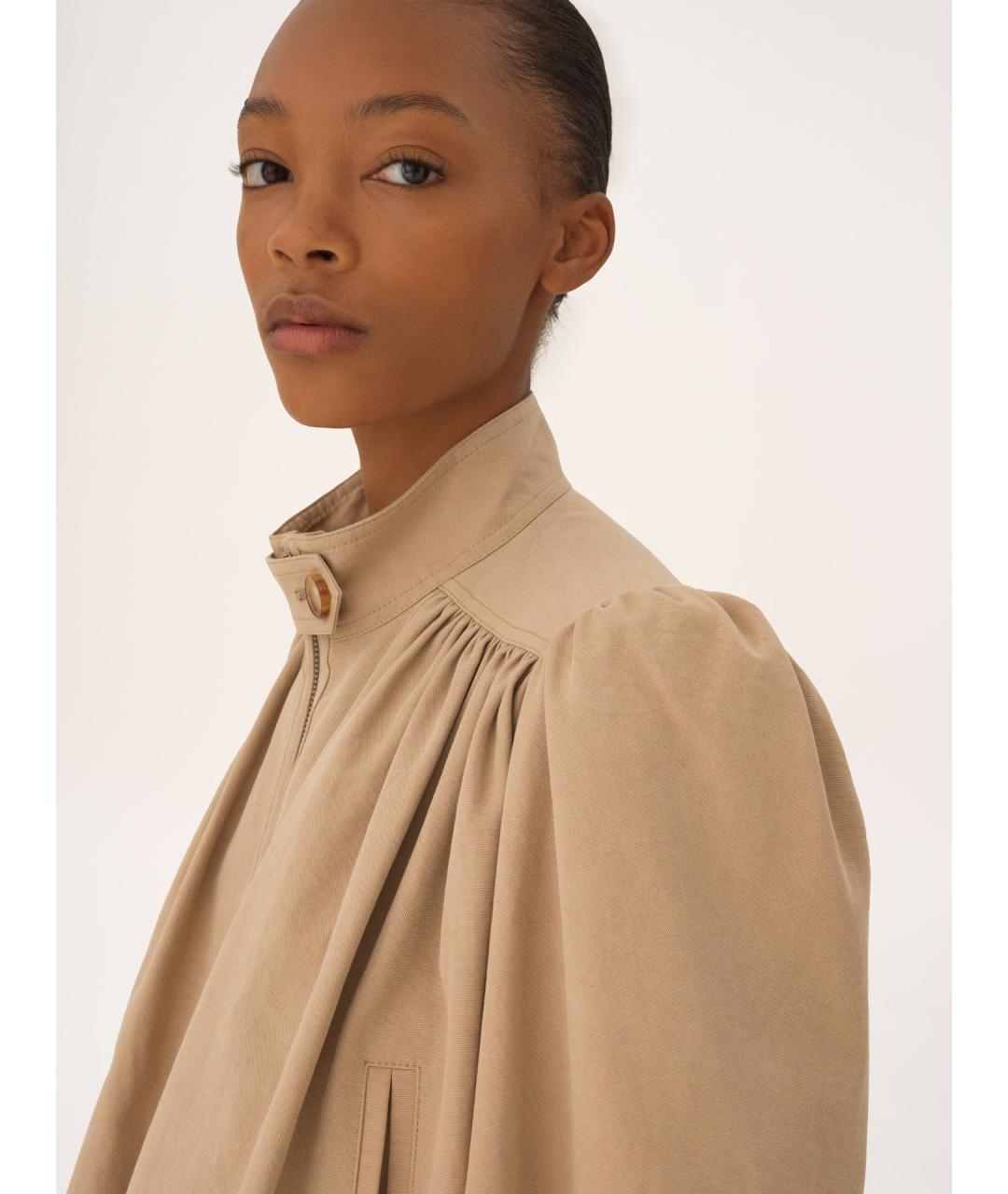 CHLOE Бежевая хлопковая куртка, фото 4