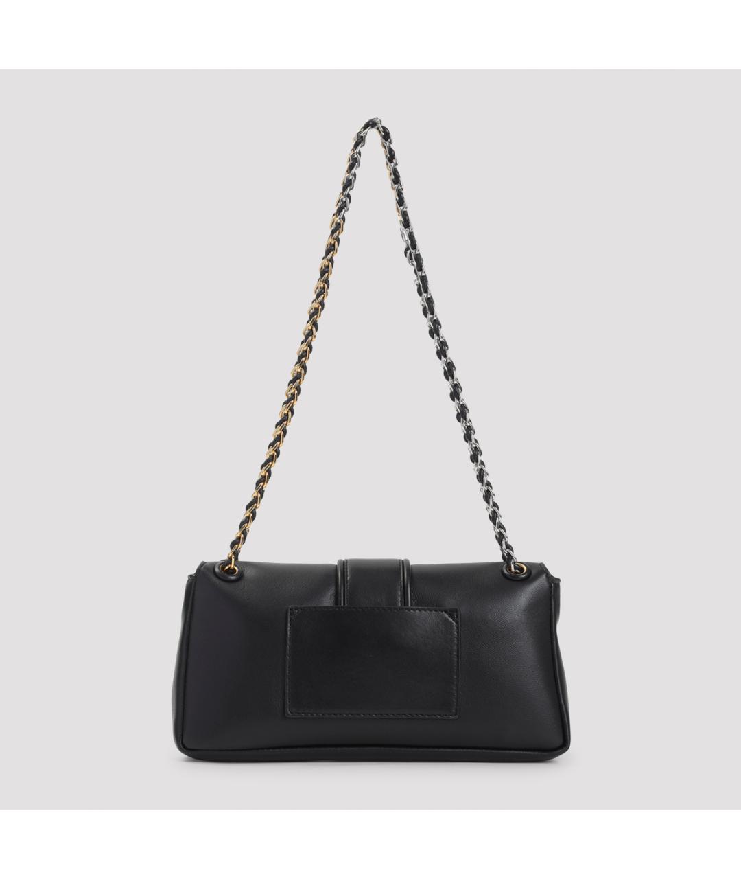 JACQUEMUS Черная кожаная сумка через плечо, фото 3